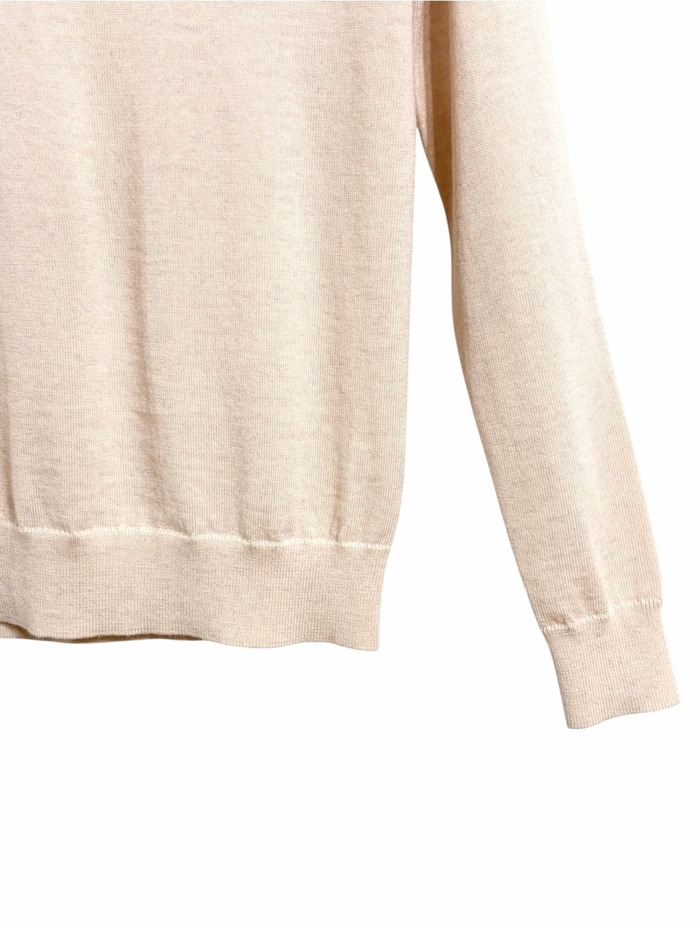 Quince Merino Wool Preppy Crew Neck Sweater XS Beige Minimalist Luxury Old Money - Picture 3 of 7